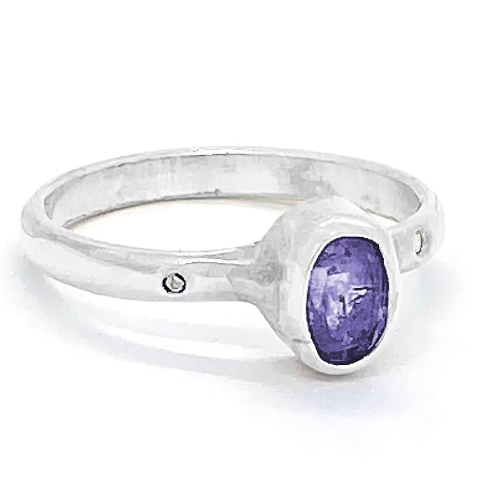 Tanzanite & Diamonds Ring (size 9 1/2)