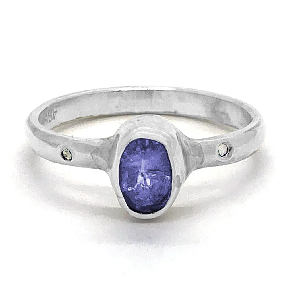 Tanzanite & Diamonds Ring (size 9 1/2)