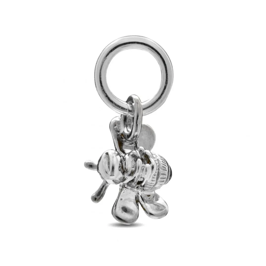 Tiny Bumble-Bee Silver Charm