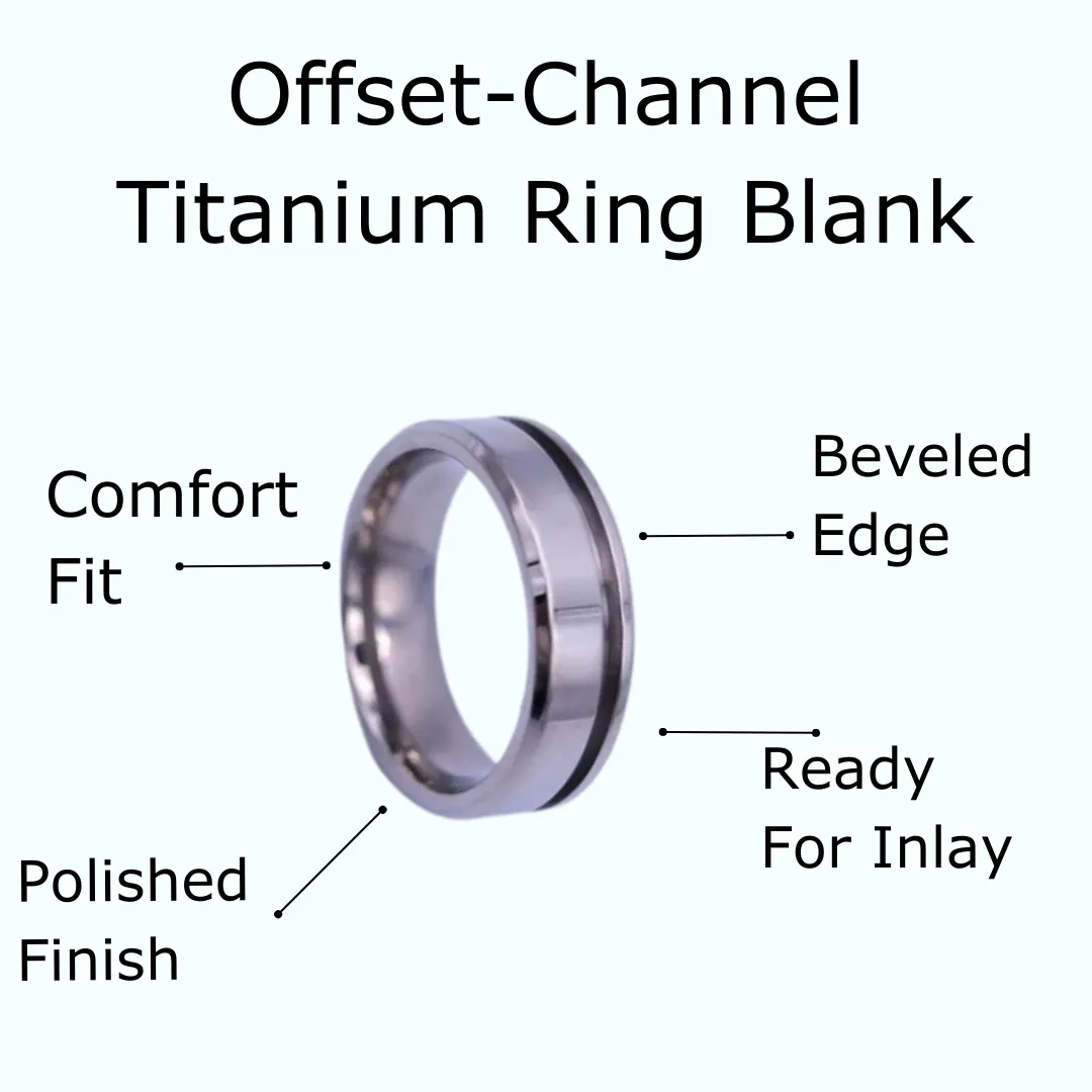 Titanium Ring Blank Offset Channel