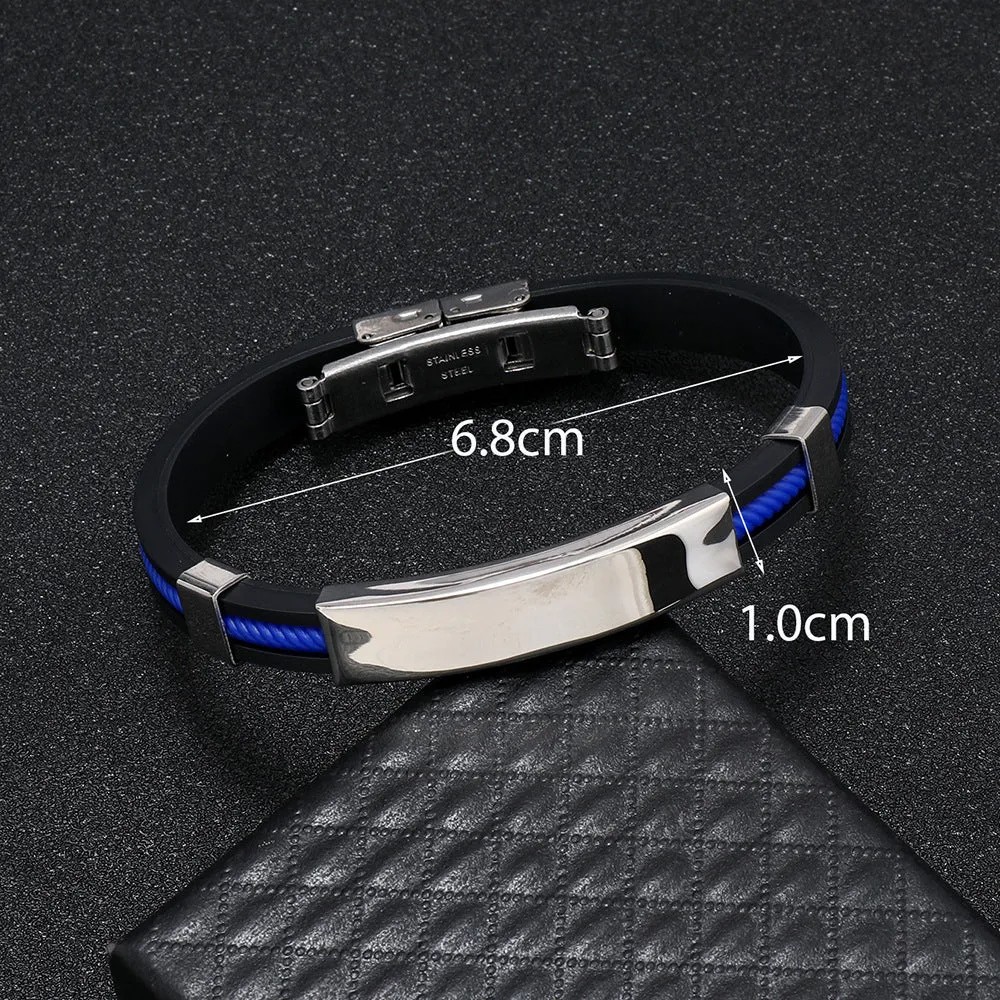 Titanium Steel Silicone Bracelet Stainless Steel