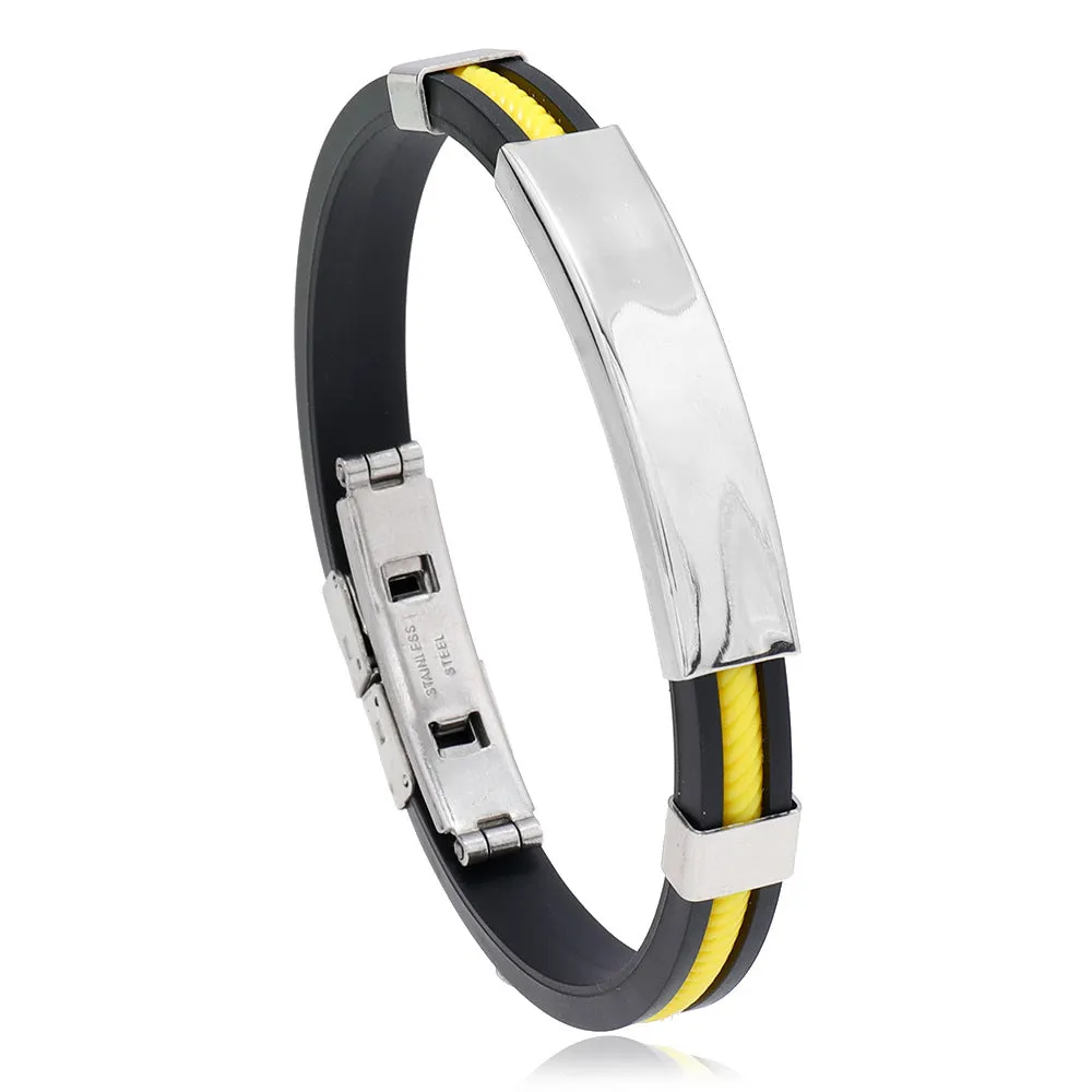 Titanium Steel Silicone Bracelet Stainless Steel