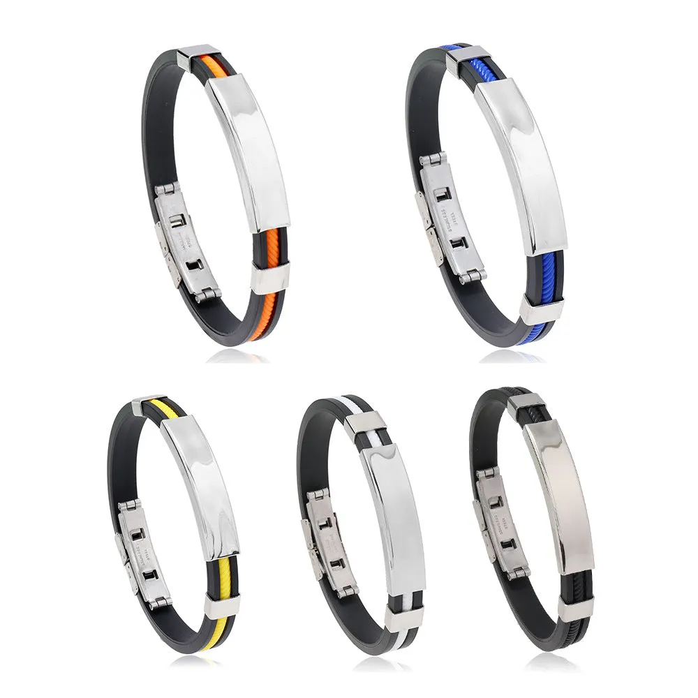 Titanium Steel Silicone Bracelet Stainless Steel