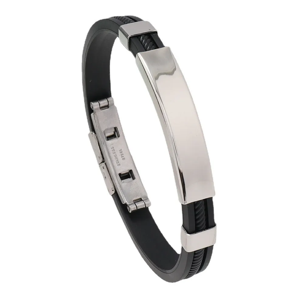 Titanium Steel Silicone Bracelet Stainless Steel