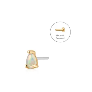 TRISTA | Opal Solitaire Threadless Flatback Earring