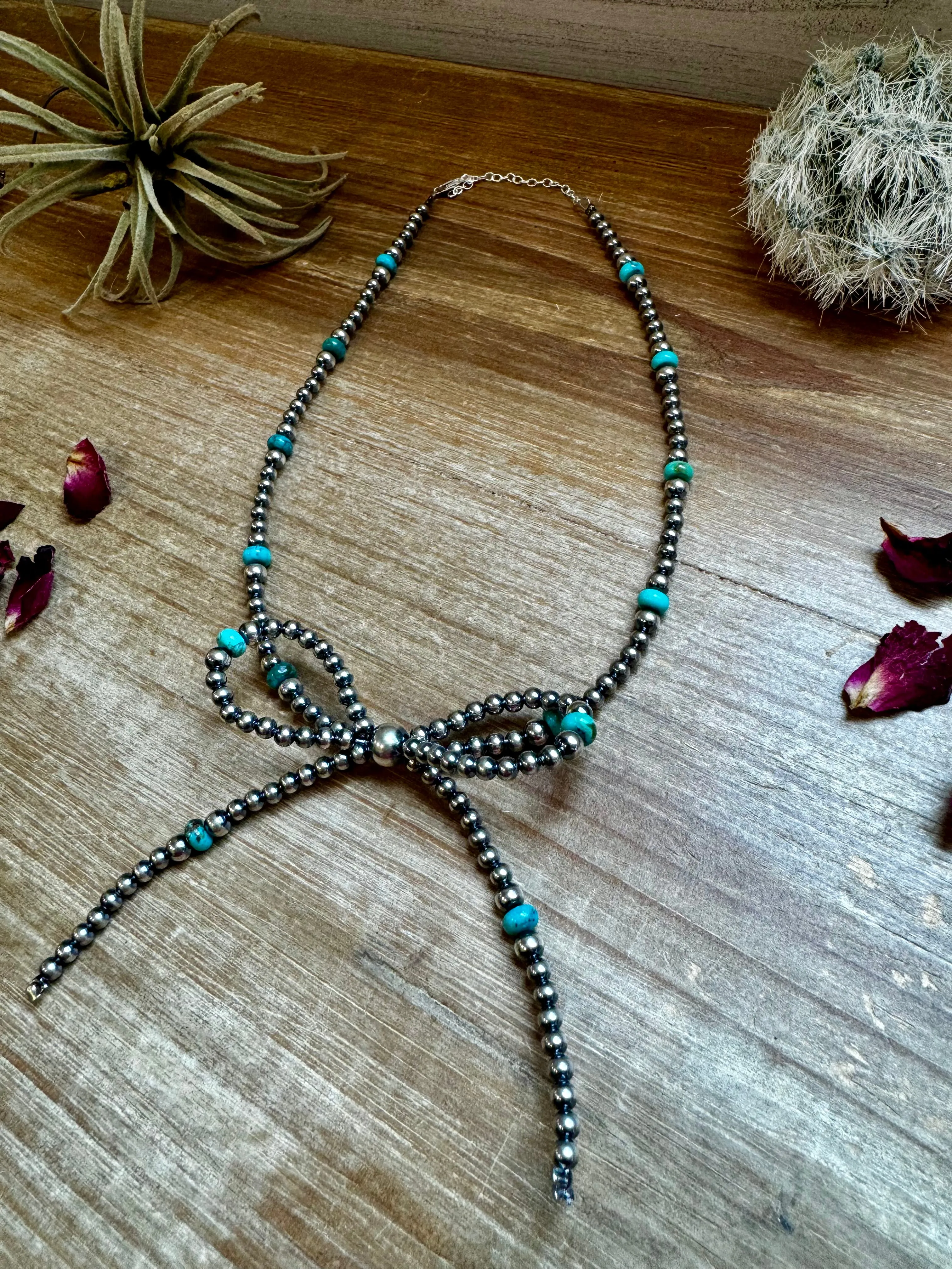 Turquoise Bow Necklace