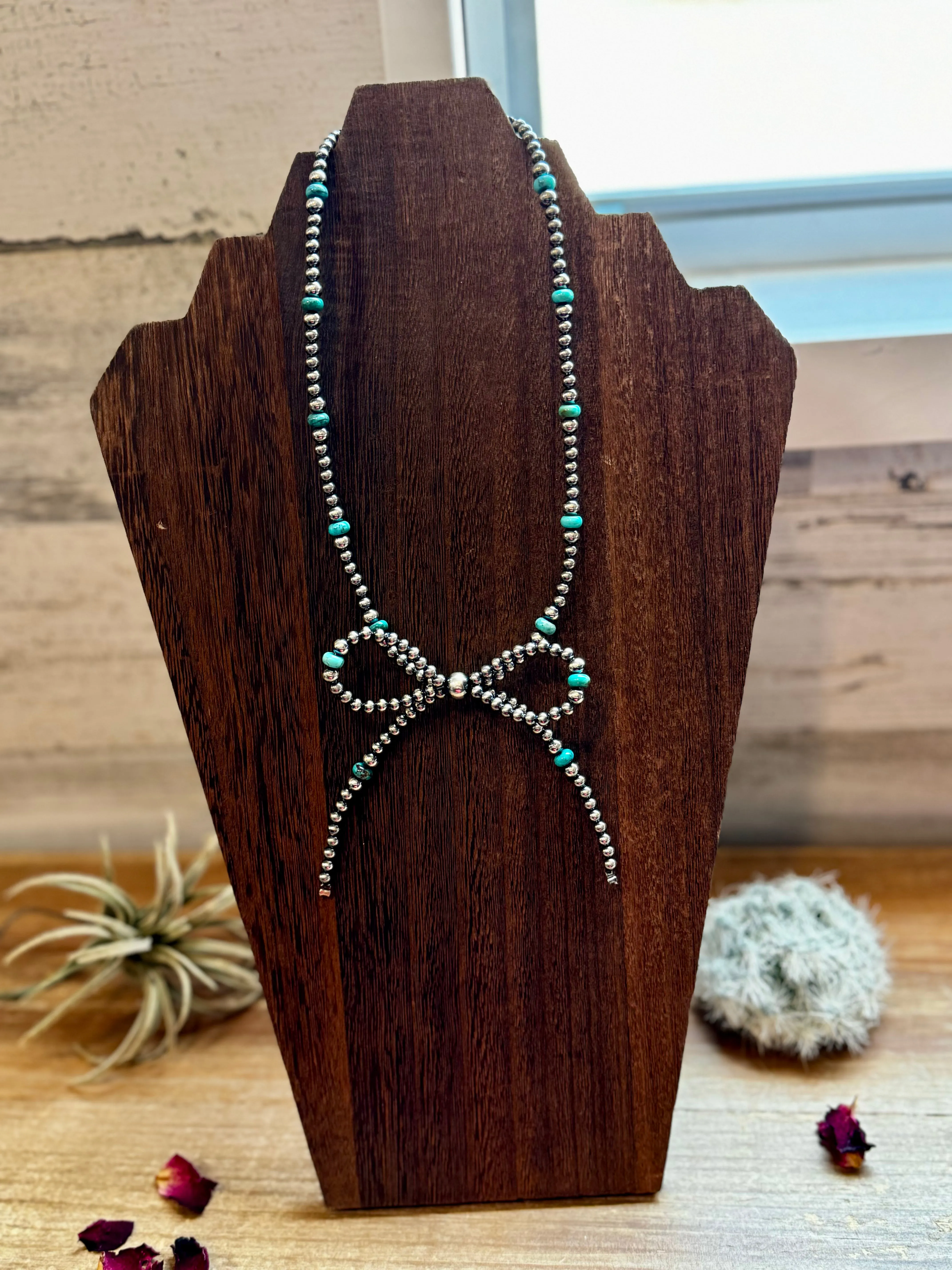 Turquoise Bow Necklace