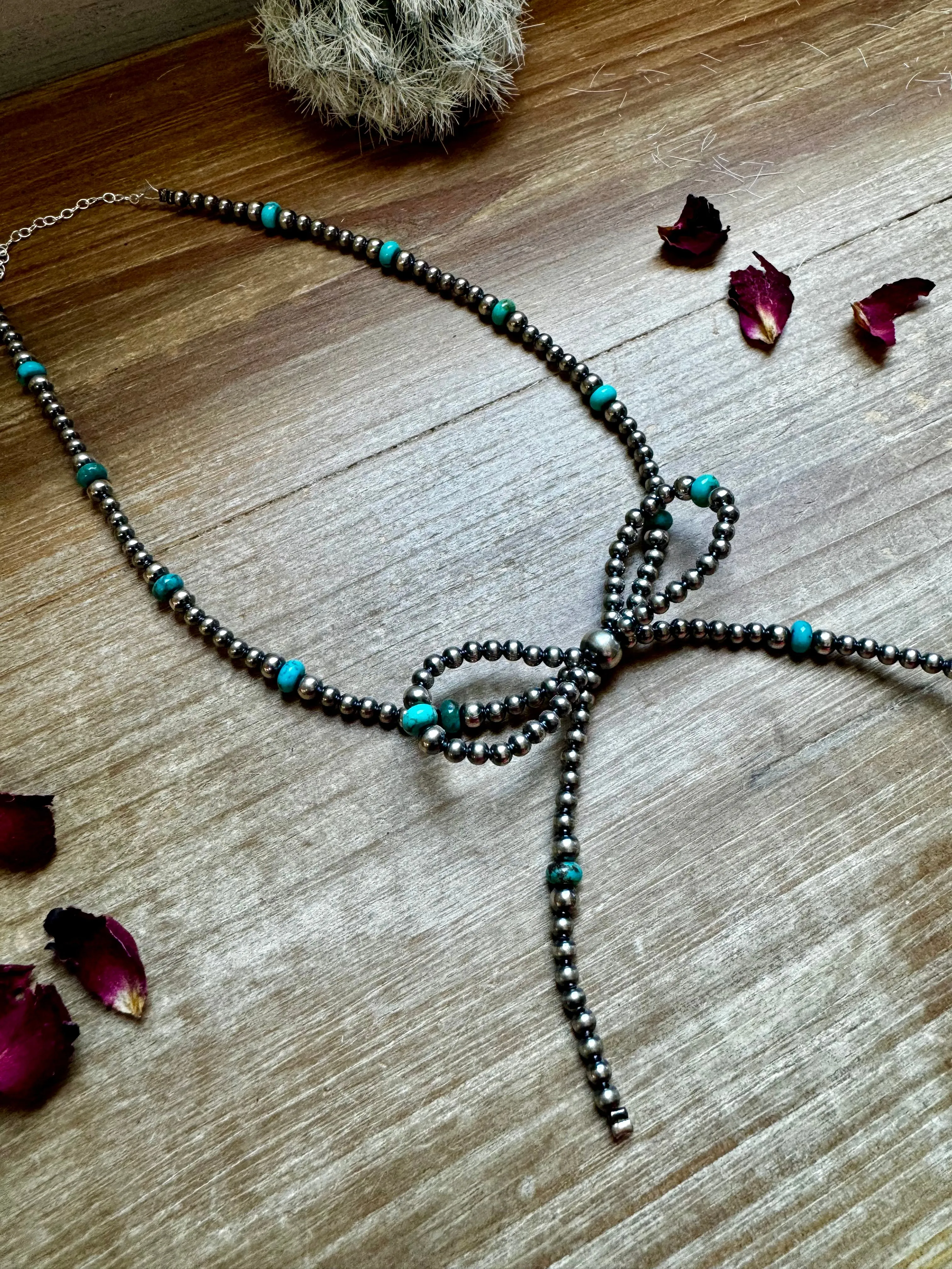 Turquoise Bow Necklace