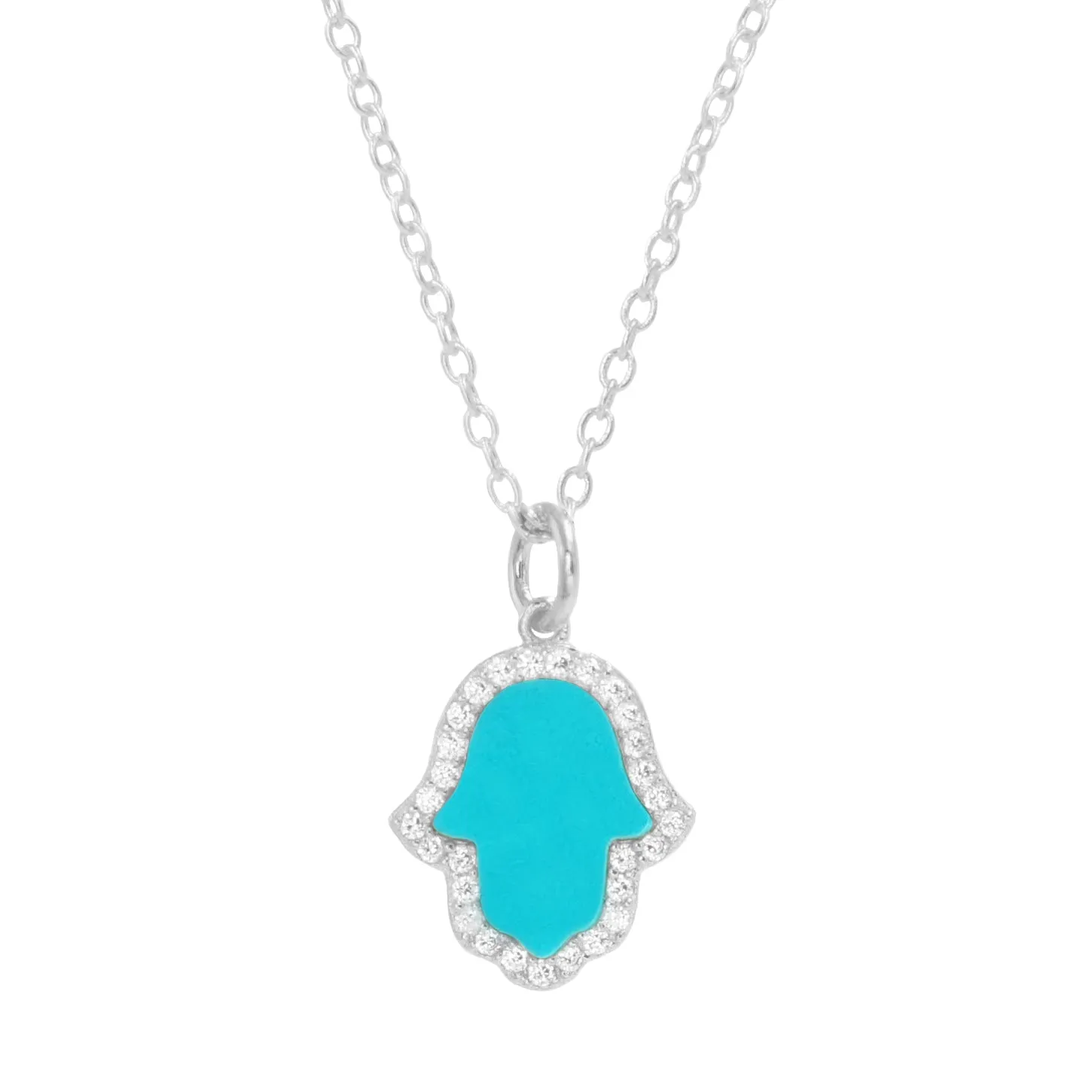 Turquoise Hamsa Hand Necklace