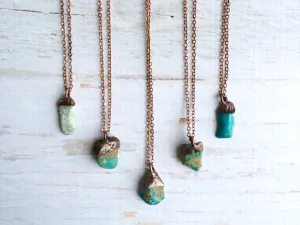 Turquoise nugget necklace | Raw turquoise jewelry