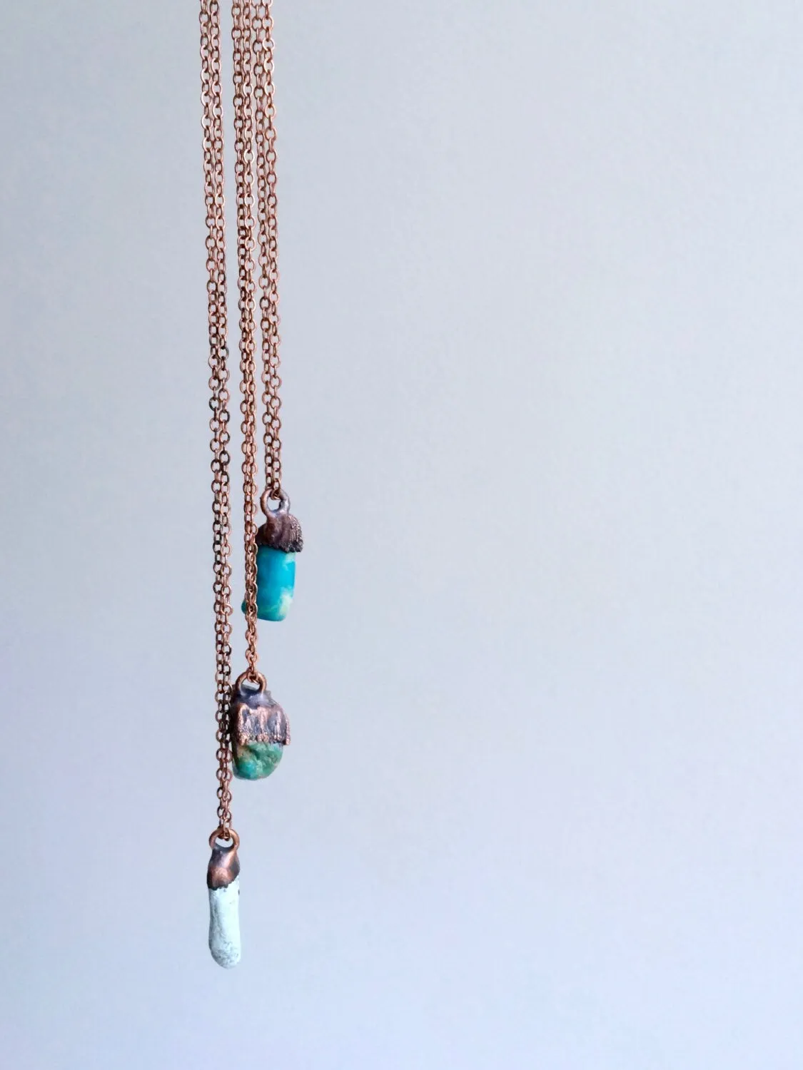 Turquoise nugget necklace | Raw turquoise jewelry