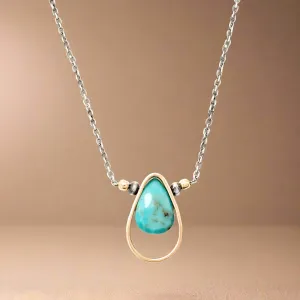 Turquoise Teardrop Necklace