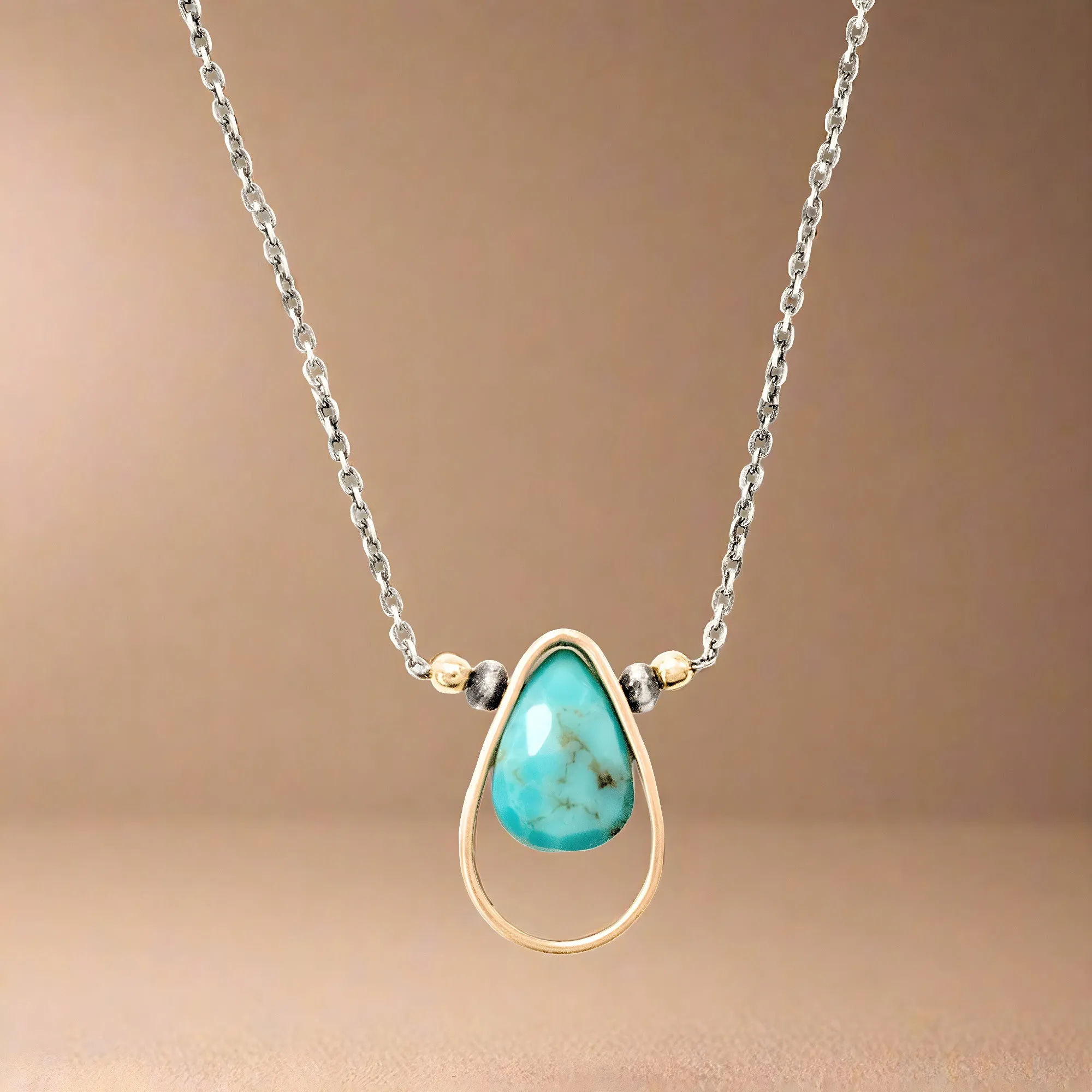 Turquoise Teardrop Necklace