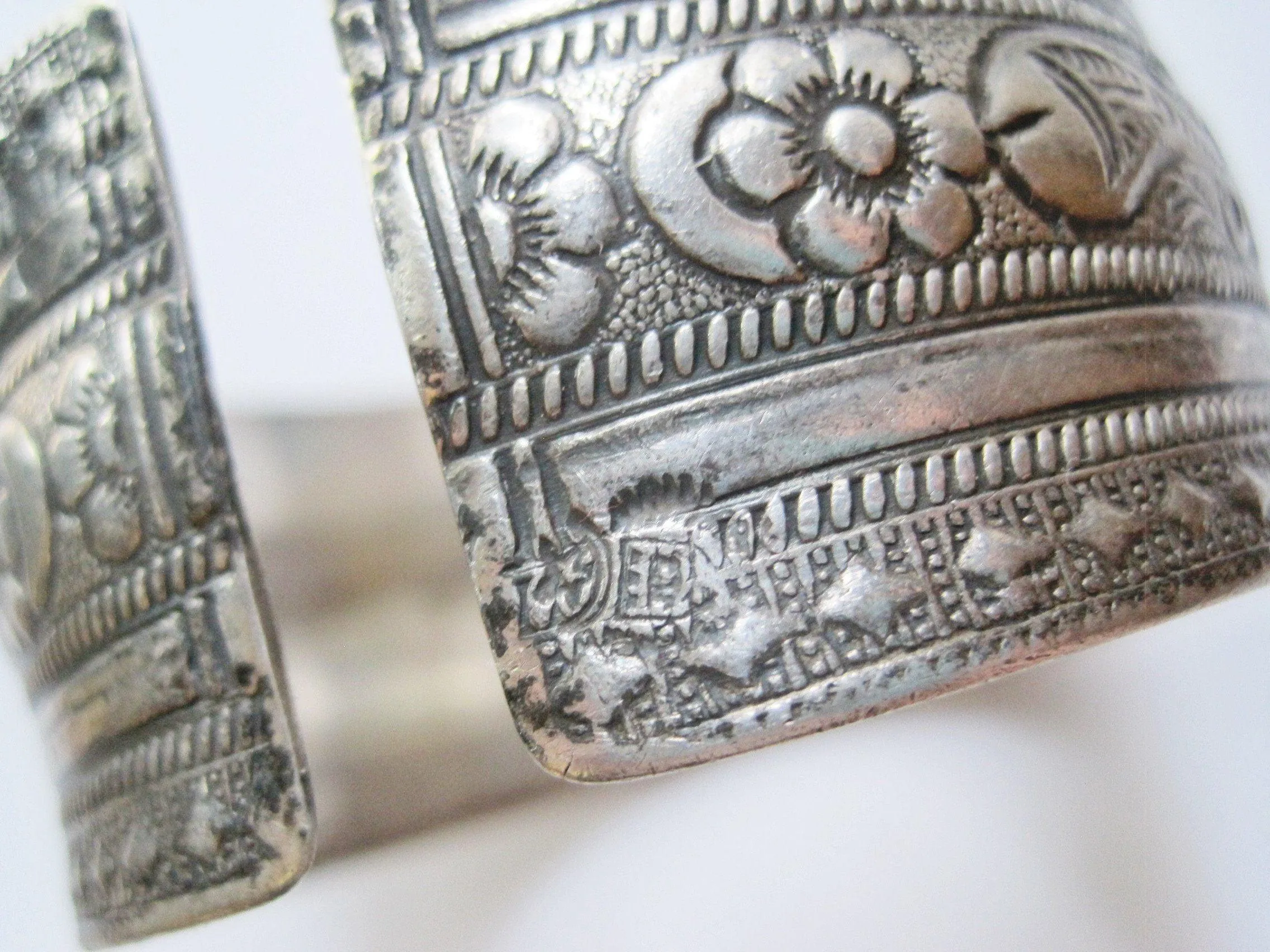 Vintage Wide Silver Berber Cuff