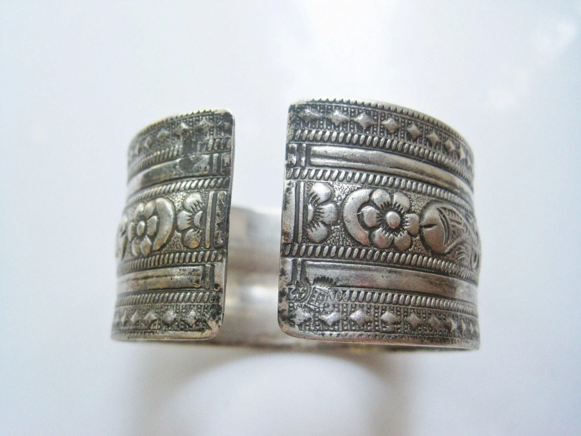 Vintage Wide Silver Berber Cuff