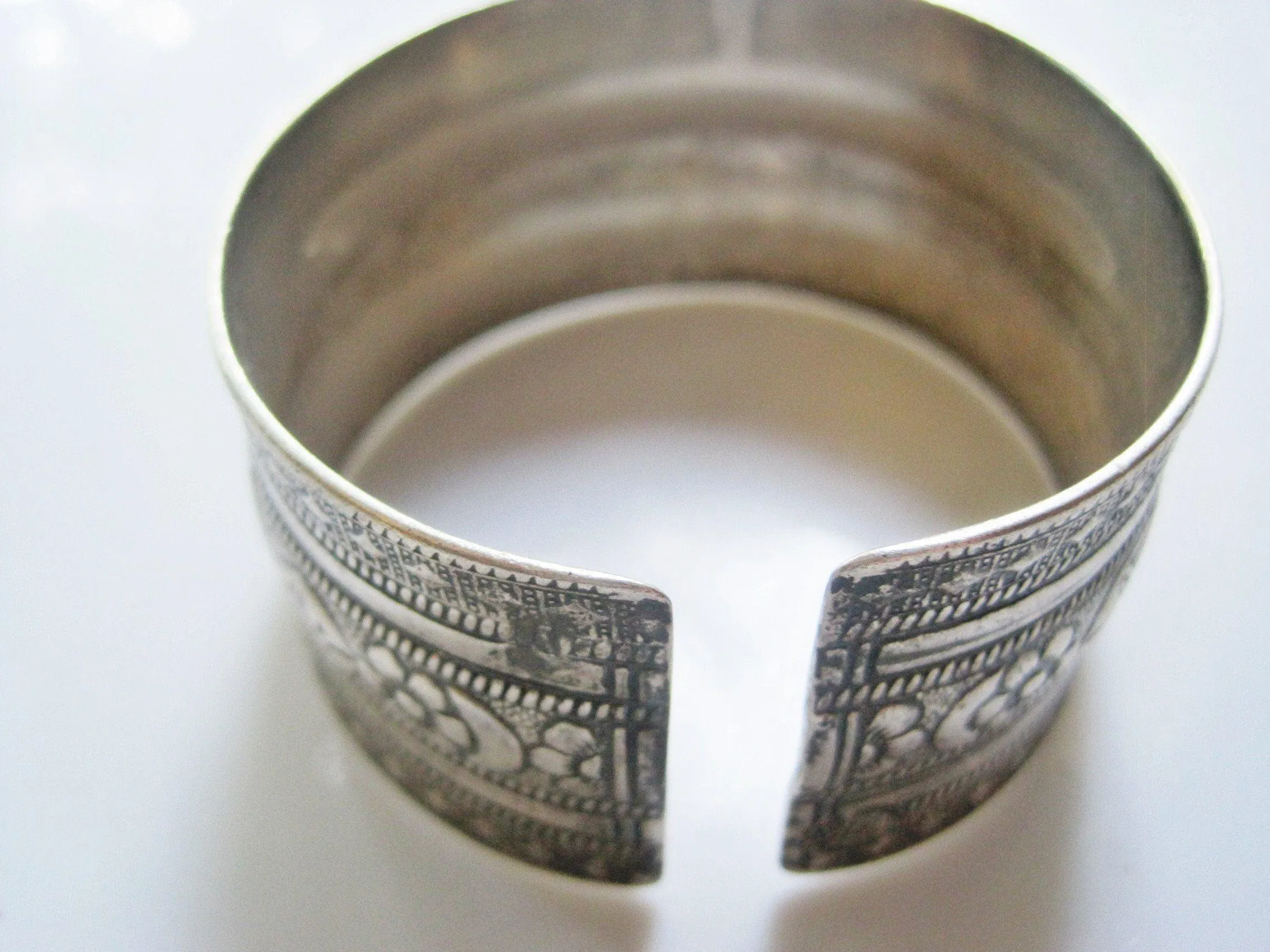 Vintage Wide Silver Berber Cuff