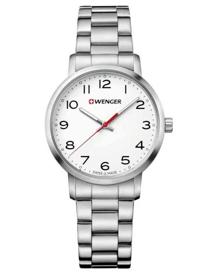 Wenger Womens Avenue Watch - Stainless - White Dial - Bracelet - 100m